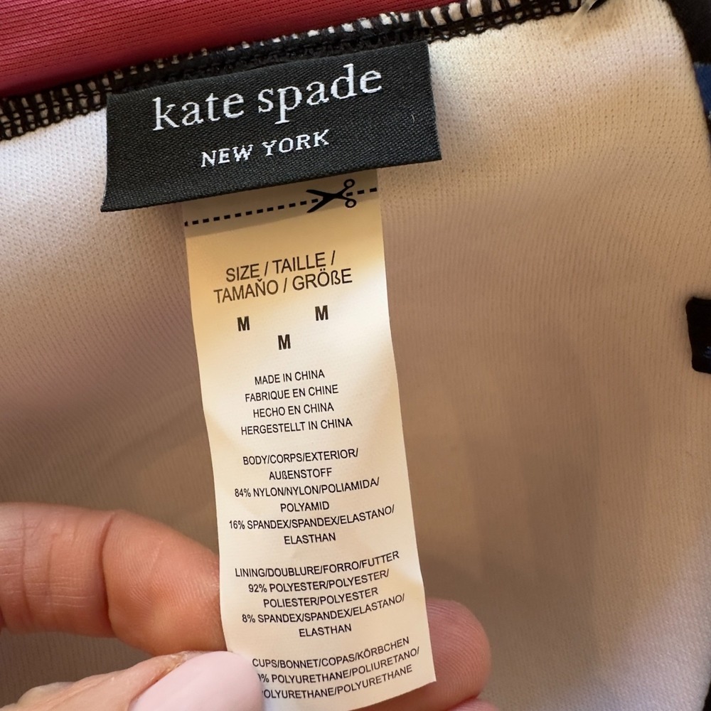 NEW kate spade New York Summer Fruit Bikini Set-Bandeau Tie Top & Brief-Size Med - Picture 14 of 16